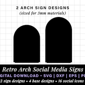 Arch sign, salon sign, social media sign, small business payment sign laser file, scan to pay sign, qr code sign svg, social media plaque image 5