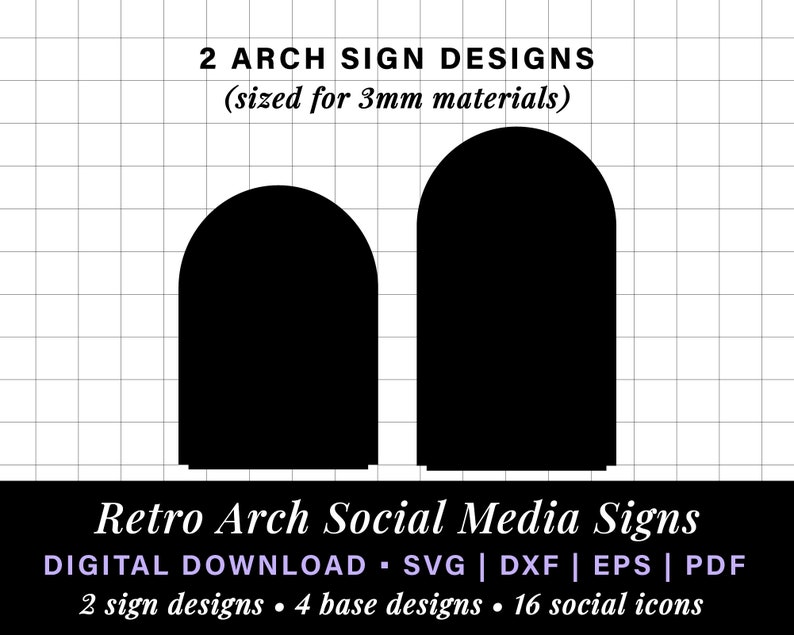 Arch sign, salon sign, social media sign, small business payment sign laser file, scan to pay sign, qr code sign svg, social media plaque image 5