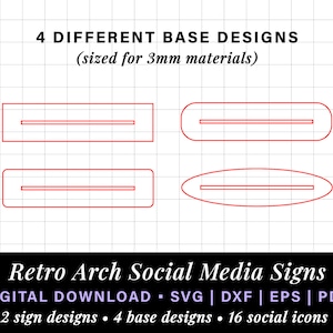 Arch sign, salon sign, social media sign, small business payment sign laser file, scan to pay sign, qr code sign svg, social media plaque image 6