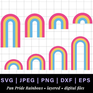 Pansexual pride retro rainbow svg, pan pride rainbow svg jpg, pansexual rainbow svg, lgbt retro rainbow svg, lgbt pride rainbow svg bundle