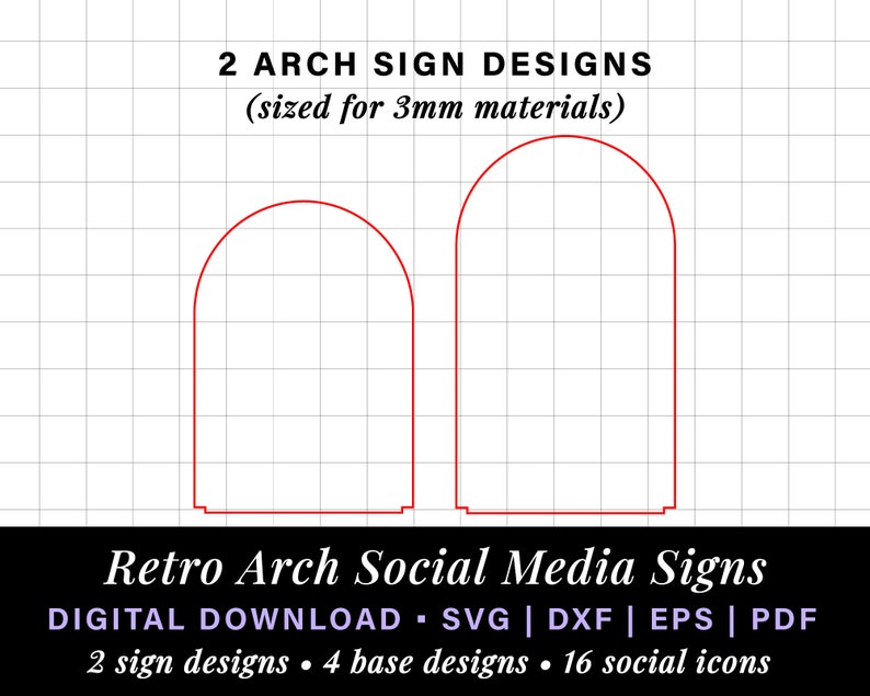 Arch sign, salon sign, social media sign, small business payment sign laser file, scan to pay sign, qr code sign svg, social media plaque image 4