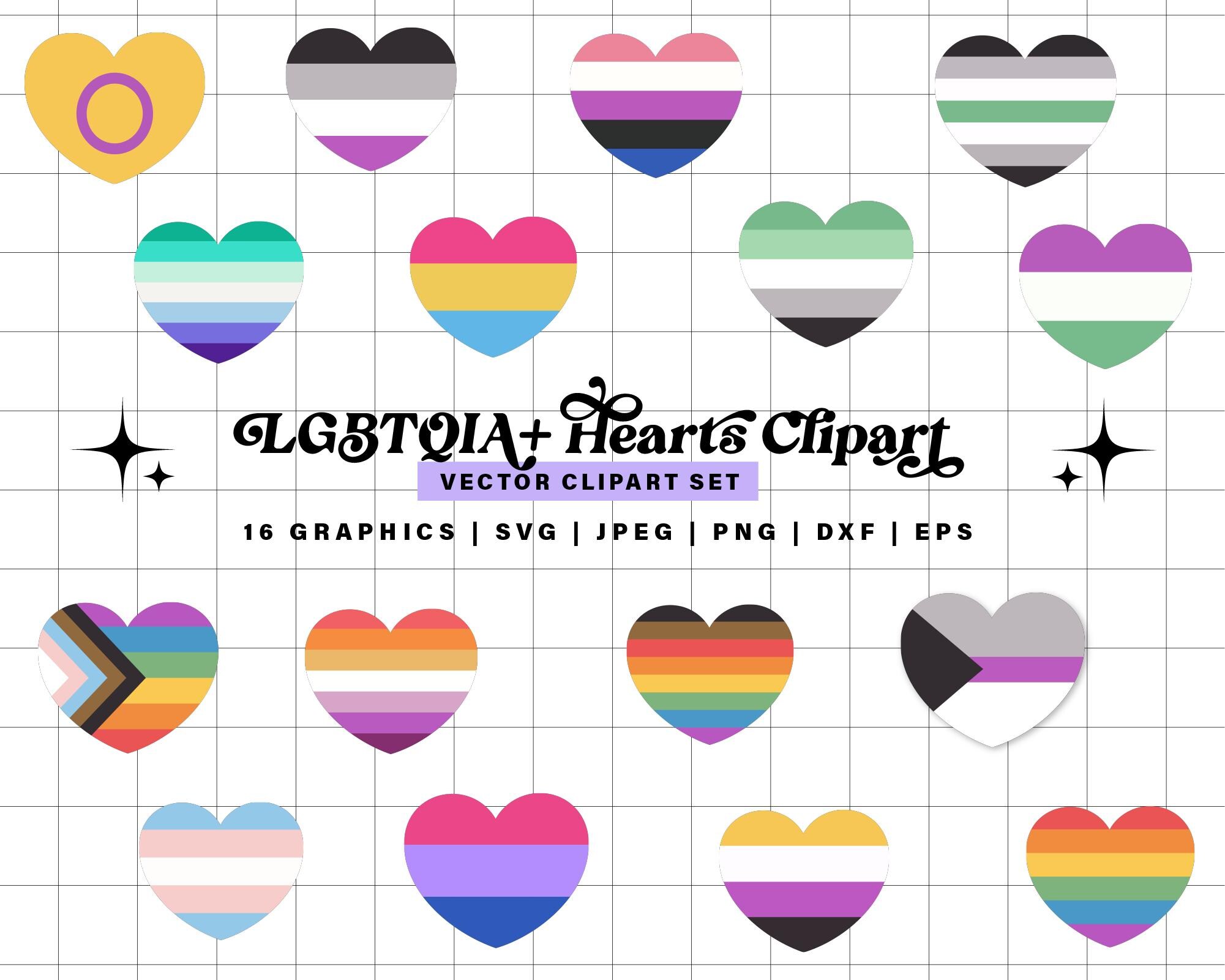 Pride Month Heart Svg, Lgbt Svg Bundle, Lgbt Heart Png Pride Stickers ...