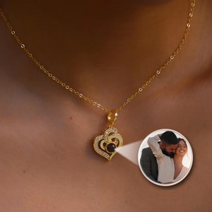 Personalized Photo Projection Necklace, Custom Picture Necklace, Personalized Picture Inside Jewelry, Gift for Her, Trendy Best Friend Gift