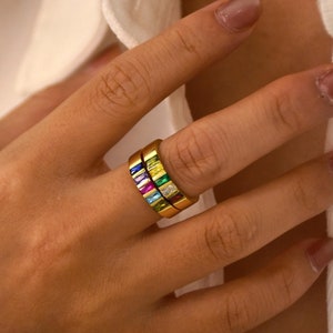 Multi Birthstone Diamond Rings • Family Birthstone Ring •Personalized Birthstone Ring•Special Birthstone Rings•Mothers Jewelry•Gift for Mom