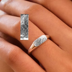 Fingerabdruck Siegelring • Fingerabdruck Siegelring • Fingerabdruck Gedenkring • Fingerabdruck Erinnerungsring • Paar Ringe • Personalisierter Siegelring