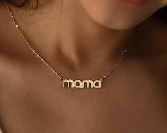Dainty Mama Necklace •Personalized Necklace for Mom •Jewelry for Mom •Mom Necklace •Mother's Day Gift •Perfect Gift for Mom •Christmas Gifts