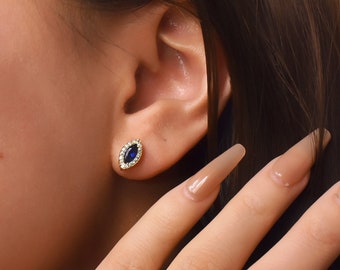 Gemstone Stud Earrings • Birthstone Post Earrings • Natural Gemstones • Birthstone Gift • Birthday Gift • Bridesmaids • Birthstone Gift
