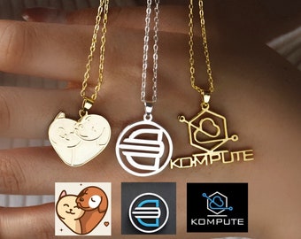 Aangepast logo ketting•Logo ketting bedel •Zakelijke logo ketting•Huwelijkslogo ketting•Gepersonaliseerde snit elk logo/vorm/pictogram/patroon ketting