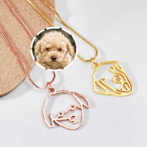 Custom Pet Photo Necklace • Picture Necklace •Personalized Engraved Dog Cat Necklace •Engraved Necklace•Pet Memorial Jewelry• Pet lover gift