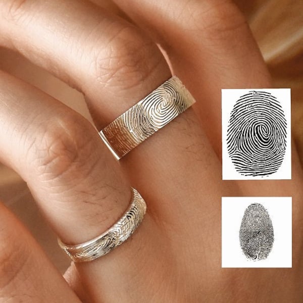 Ring mit Hundenasenabdruck, Geschenk zum Muttertag, Ring mit echtem Fingerabdruck, Ring mit Fingerabdruck, Ring mit Versprechen, Ewigkeitsring, Geschenk zum Vatertag, Weihnachtsgeschenk