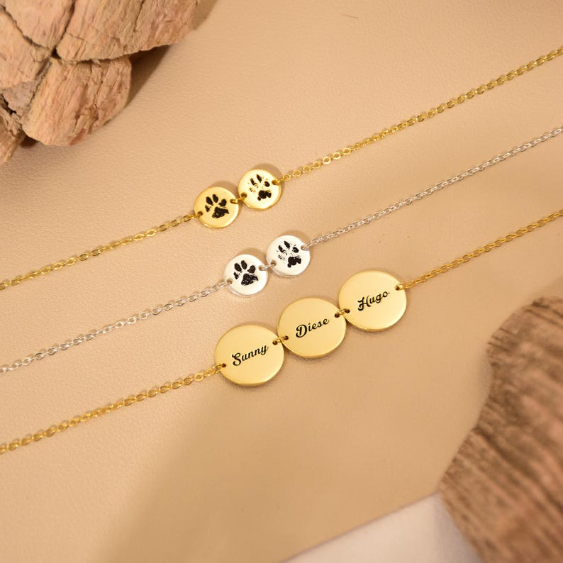 Paw Print Bracelet • Pet Lover Gift • Your Actual Pet Paw Print ...