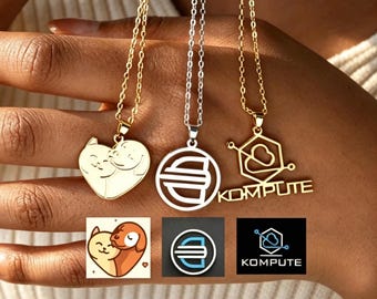 Aangepast logo ketting•Logo ketting bedel •Zakelijke logo ketting•Huwelijkslogo ketting•Gepersonaliseerde snit elk logo/vorm/pictogram/patroon ketting