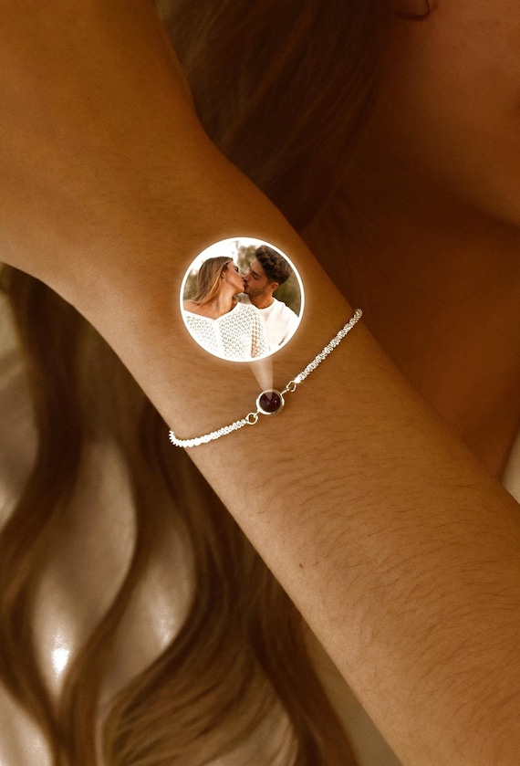 Personalized Photo Bracelet • Projection Bracelet • Memorial Picture Inside Bracelet • Birthday Wedding Friend Gift •Customized Gift for Her