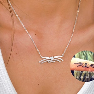 Custom Logo Necklace • Engraved Necklace  • Handwriting Necklace • Pendant Charm Locket • Logo Charm • Pattern Necklace • LOGO Jewelry