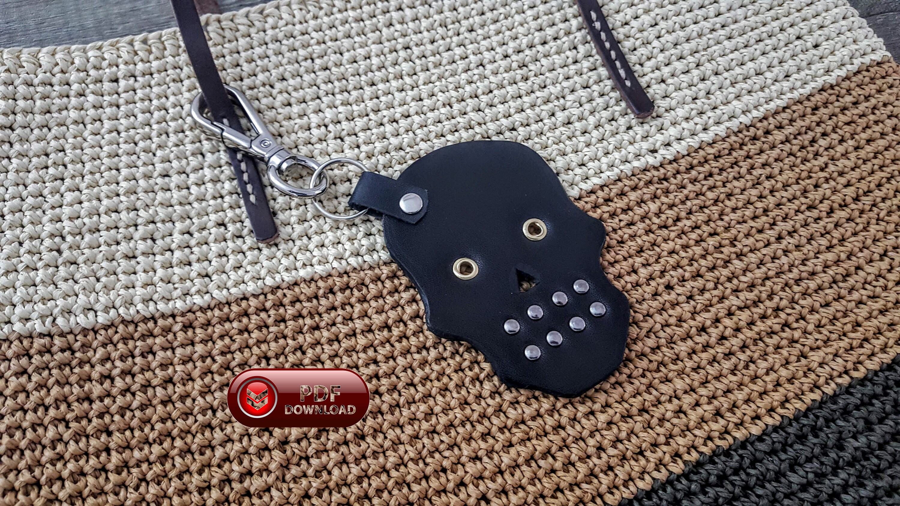 PDF Leather Bag Charms Pattern 4 Leather Keychain Template Etsy