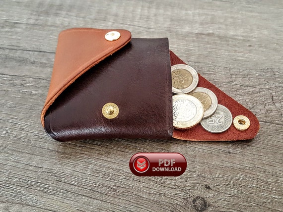leather coin purse tutorial Leathercraft (with Pattern) - YouTube