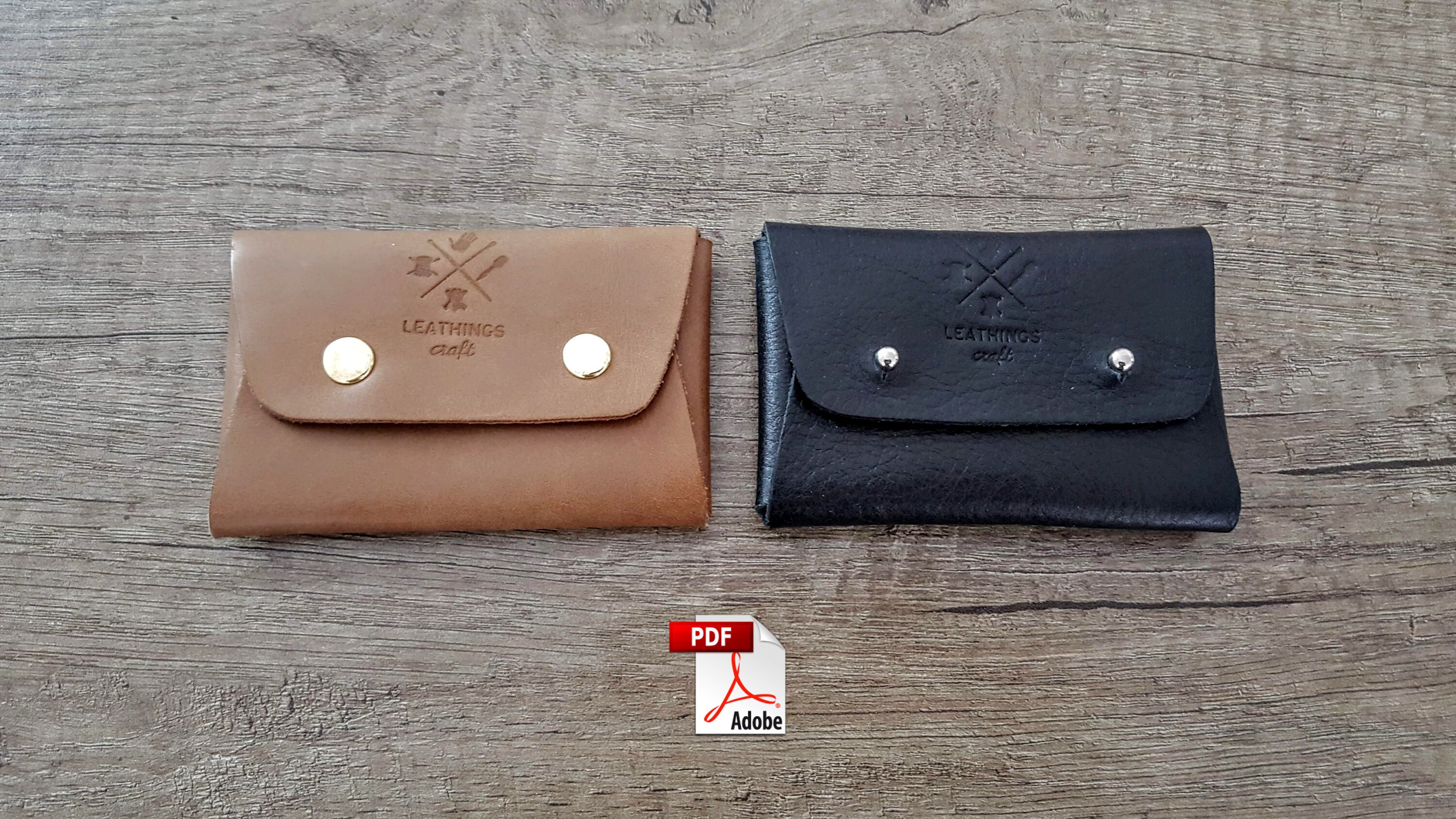 Card Wallet Pattern PDF Leather Business Card Case Make Etsy UK