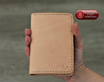 Passport cover pattern PDF Leather passport case, notebook Holder template, easy handmade work ideas Digital leather hand crafts DIY wallet