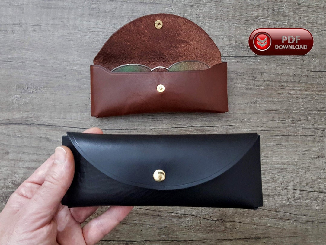 Glasses Case Template PDF Leather Non Stitch Sunglasses Etsy