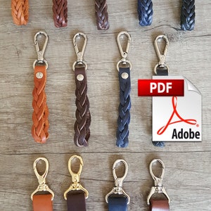 PDF Keychain Patterns Leather Key Fob Template Make Self Braided ...