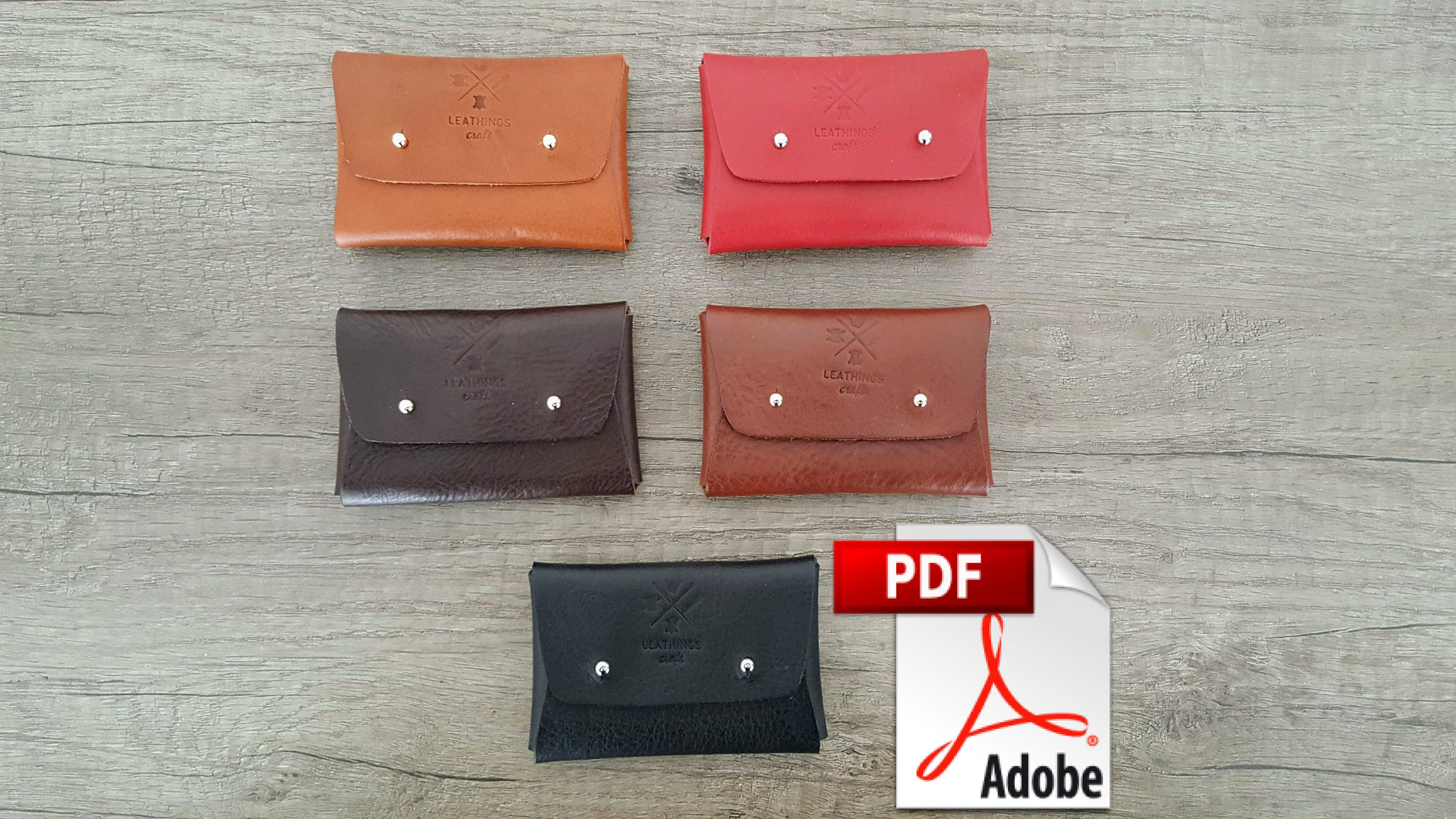 Card Wallet Pattern PDF Leather Business Card Case Make Etsy UK