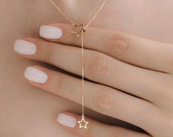 Star Drop Necklace Etsy Star Drop Necklace Etsy