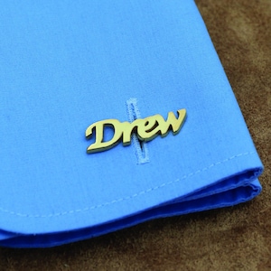 Brilla con gemelos de plata personalizados La elección perfecta para padrinos de boda y padrinos de boda, gemelos con nombre, gemelos de padrinos de boda