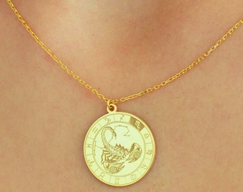 14k gouden ketting met sterrenbeeld: sterlingzilveren horoscoophanger