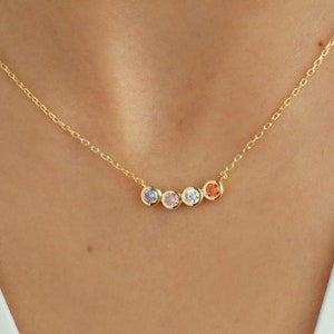 White gold birthstone necklace for mom cheap
