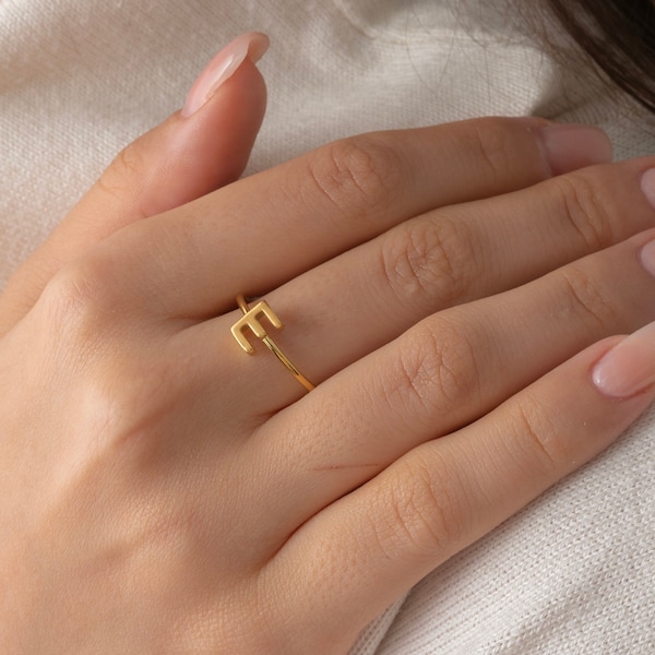 Letter Ring - Etsy