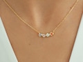 14K Solid Gold Family Birthstone Necklace, Birthstone Gift, Christmas Gift, Bridesmaid Gift, Gift for Mom, Birthday Gift, Birthstone Jewelry