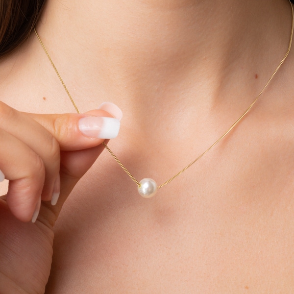 Collier minimaliste de perles simples : adoptez la simplicité avec un collier de perles simples, un cadeau de demoiselle d’honneur, un collier de mariage, un cadeau de mariage