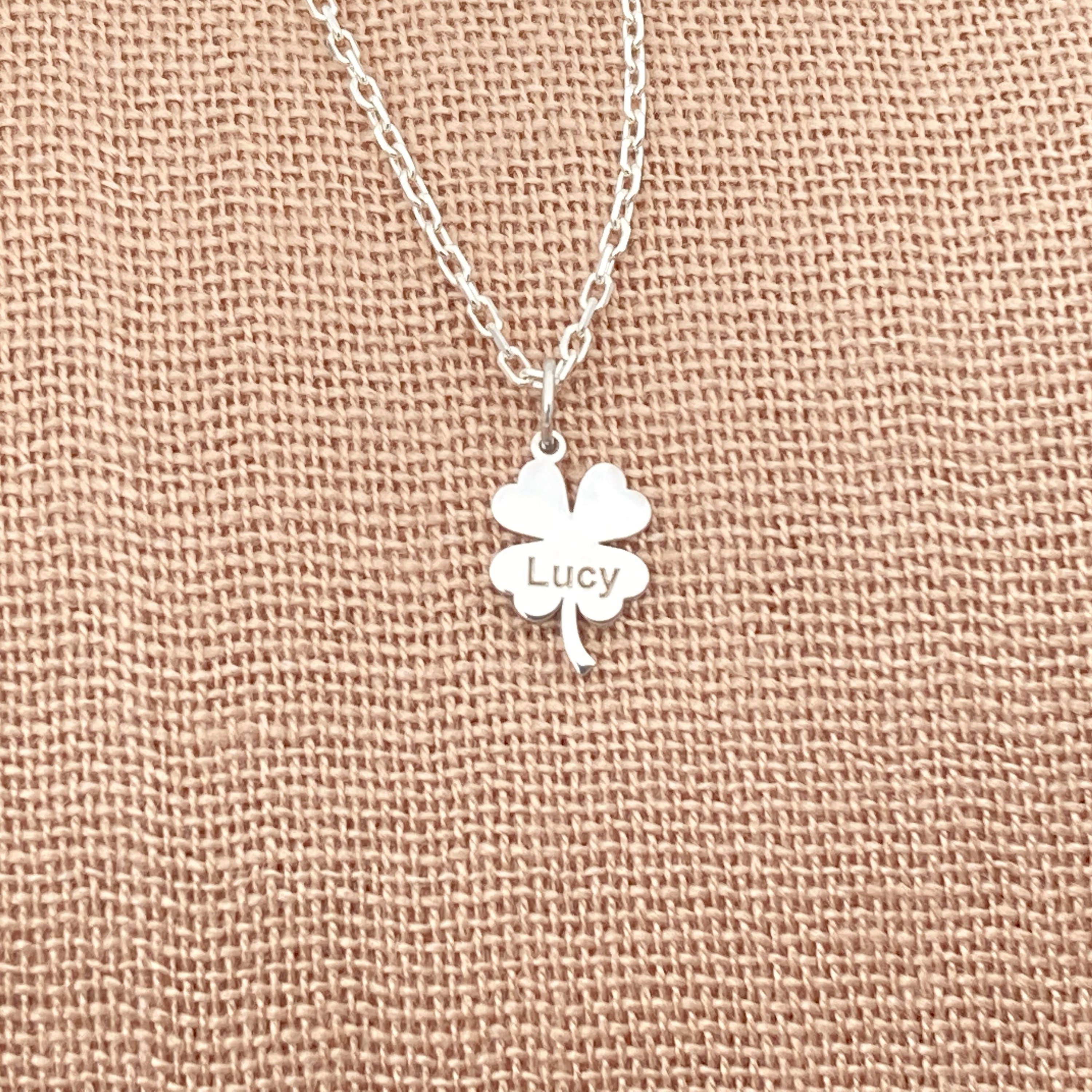  Tewiky Four Leaf Clover Necklace, 14k Gold Plated CZ Heart  Necklace Dainty Magnetic Necklace Simple Lucky Clover Necklace Delicate  Personalized Necklace Birthday for Women Girls: Clothing, Shoes & Jewelry