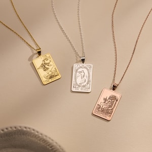 tarot card necklace, tarot card, necklace, tarot necklace, tarot, tarot card deck, tarot card box, tarot card jewelry, tarot card reading, tarot card pendant, gift for mom, christmas gift, mothers day gift