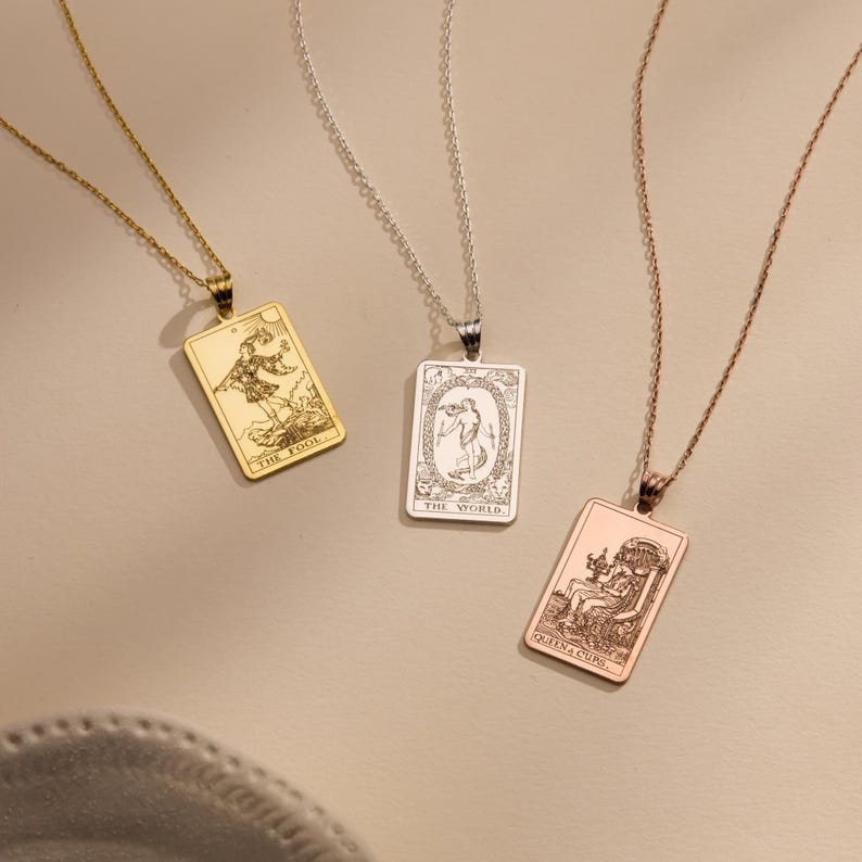 tarot card necklace, tarot card, necklace, tarot necklace, tarot, tarot card deck, tarot card box, tarot card jewelry, tarot card reading, tarot card pendant, gift for mom, christmas gift, mothers day gift