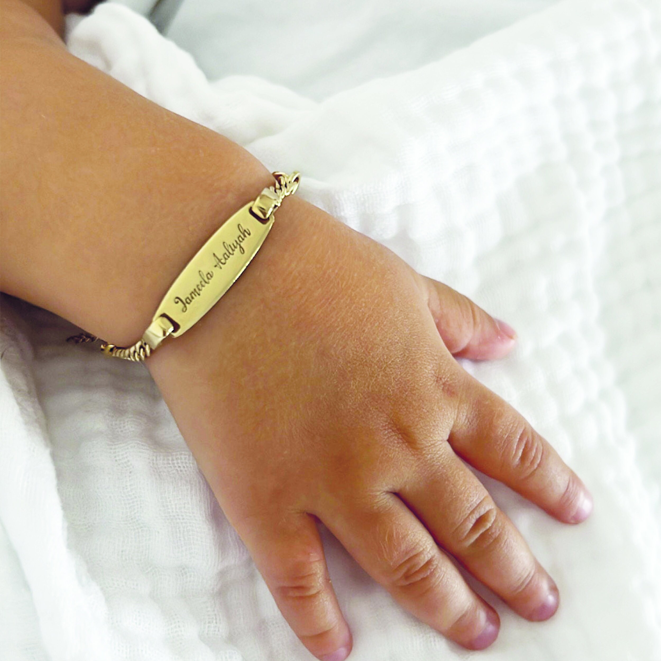 Baby Name Bracelet Custom Child ID Bracelet Custom Name - Etsy 日本