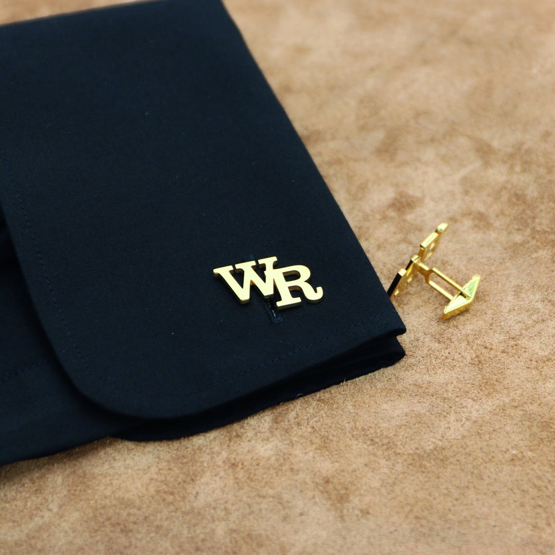 Personalized Silver Cufflinks,gift for Groom, Initial Cufflinks