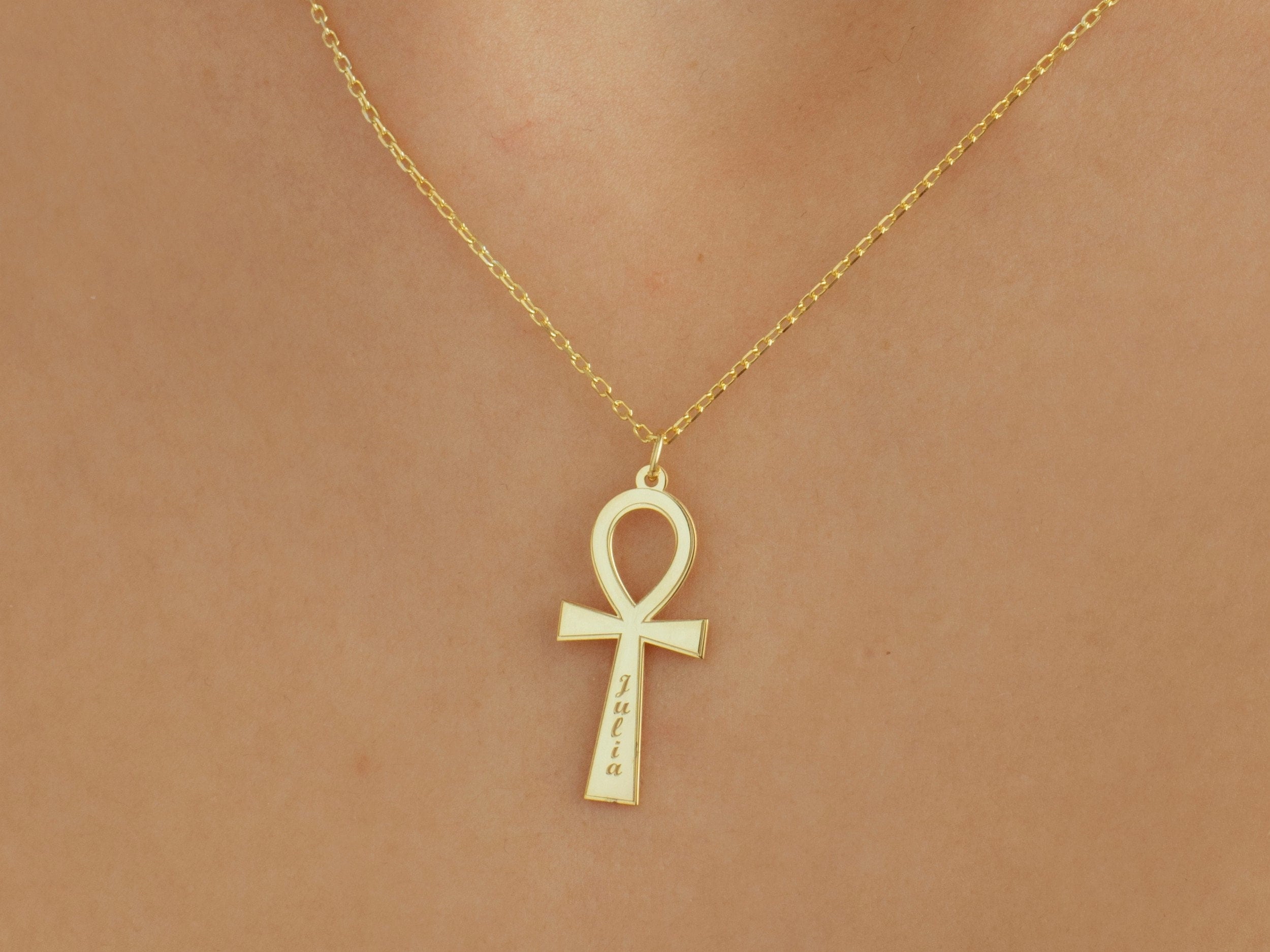 Gold ankh deals chain