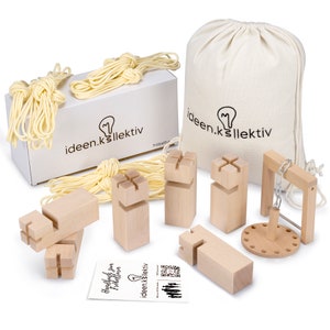ideen.kollektiv Torre Fröbel gioco di società - gioco di impilamento in legno fino a 24 giocatori - gioco di cooperazione per team building