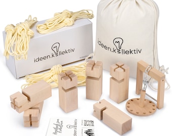 ideen.kollektiv Tower of Power - Wooden Stacking Game for up to 24 Players - Team Building Cooperation Education Game for Everyone