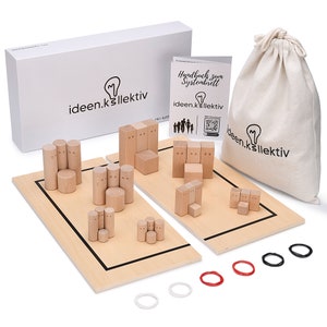ideen.kollektiv Constellation Board Pro - Beech Wood - Family Board for Constellations Systemic Coaching Supervision - Relationship board