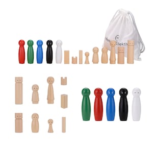 ideen.kollektiv zusätzliche Figuren für das Systembrett oder Familienbrett Coaching Holzfiguren