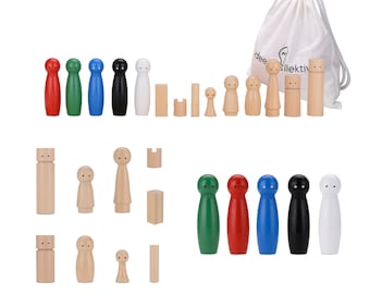 ideen.kollektiv additional figures for the constellation board or family board for family constellation coaching wooden figures