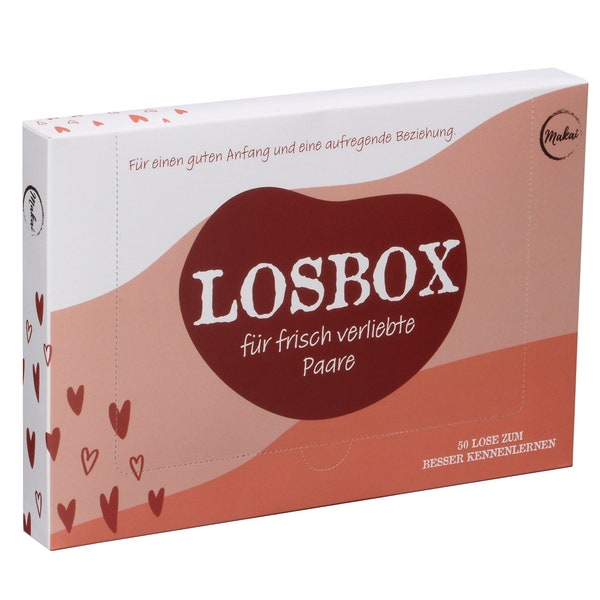 Losbox für Paare - Geschenk für Paare - Erlebnisse aus zwei 5 Kategorien - stärkt die Beziehung - Liebesgeschenk - romantisches Geschenk