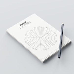 Wheel of Life Coaching Block 50 pages, DIN A4 for personal development and coaching