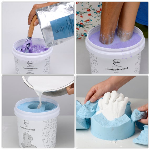 Set di impronte per le mani con istruzioni video per due persone Set di  impronte 3D per calco in gesso per le mani, regalo per coppie, partner,  anniversario di matrimonio 