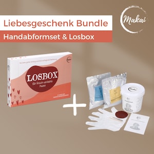 Makai Love Gift Bundle - Lottery Box & Handprint Set - Gift idea for couples for birthdays, Valentine&#39;s Day, anniversaries or wedding anniversaries