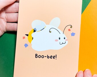 Boo-Bee Halloween Pun Art Print - Sizes A6/A5/A4 Available!