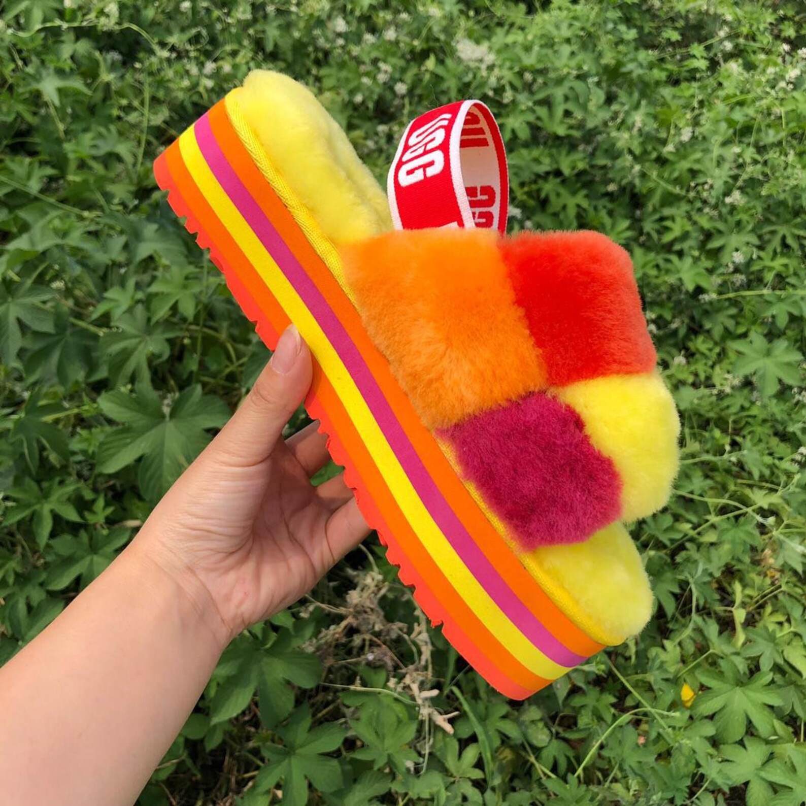 Platform Slides inspired by UGG Disco Checkered Slides | Etsy
