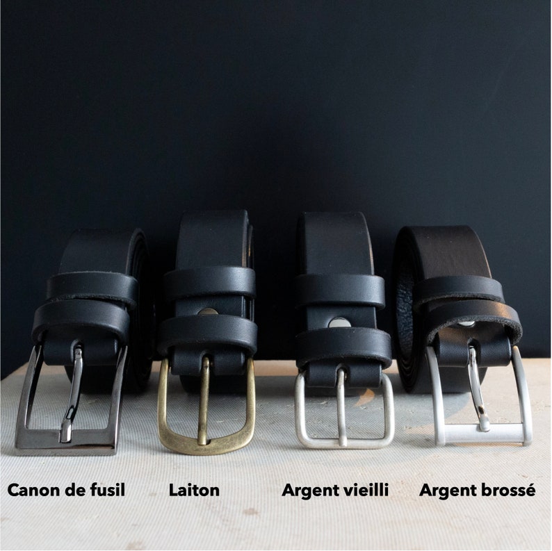 Custom-made belt in full-grain vegetable-tanned leather image 9